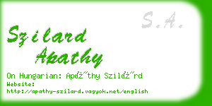 szilard apathy business card